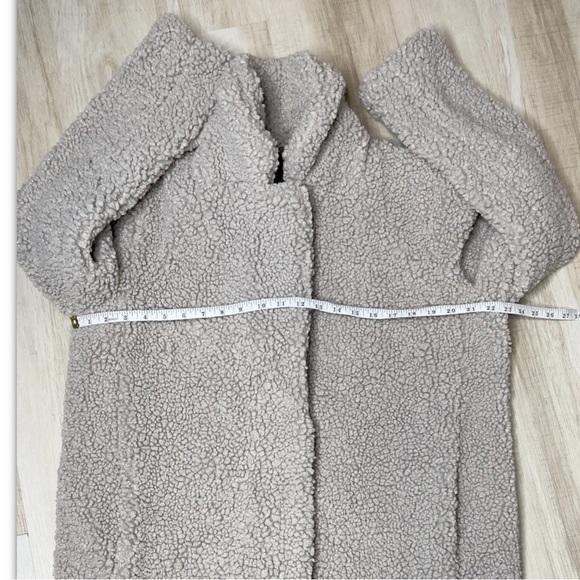 J Crew Teddy Bear Sherpa Coat Nantucket size L - Picture 7 of 8